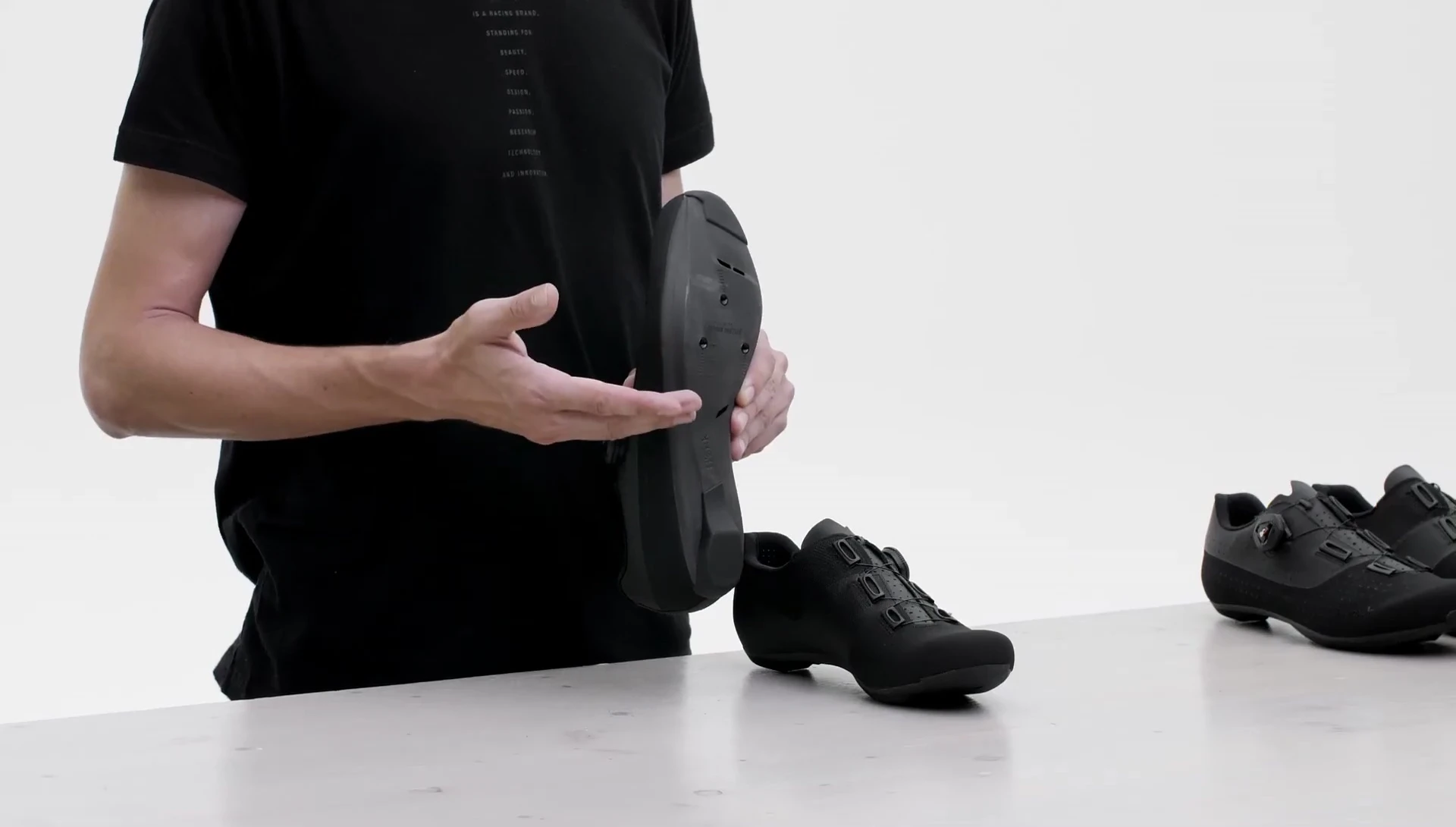 Diagram showing cleat positioning