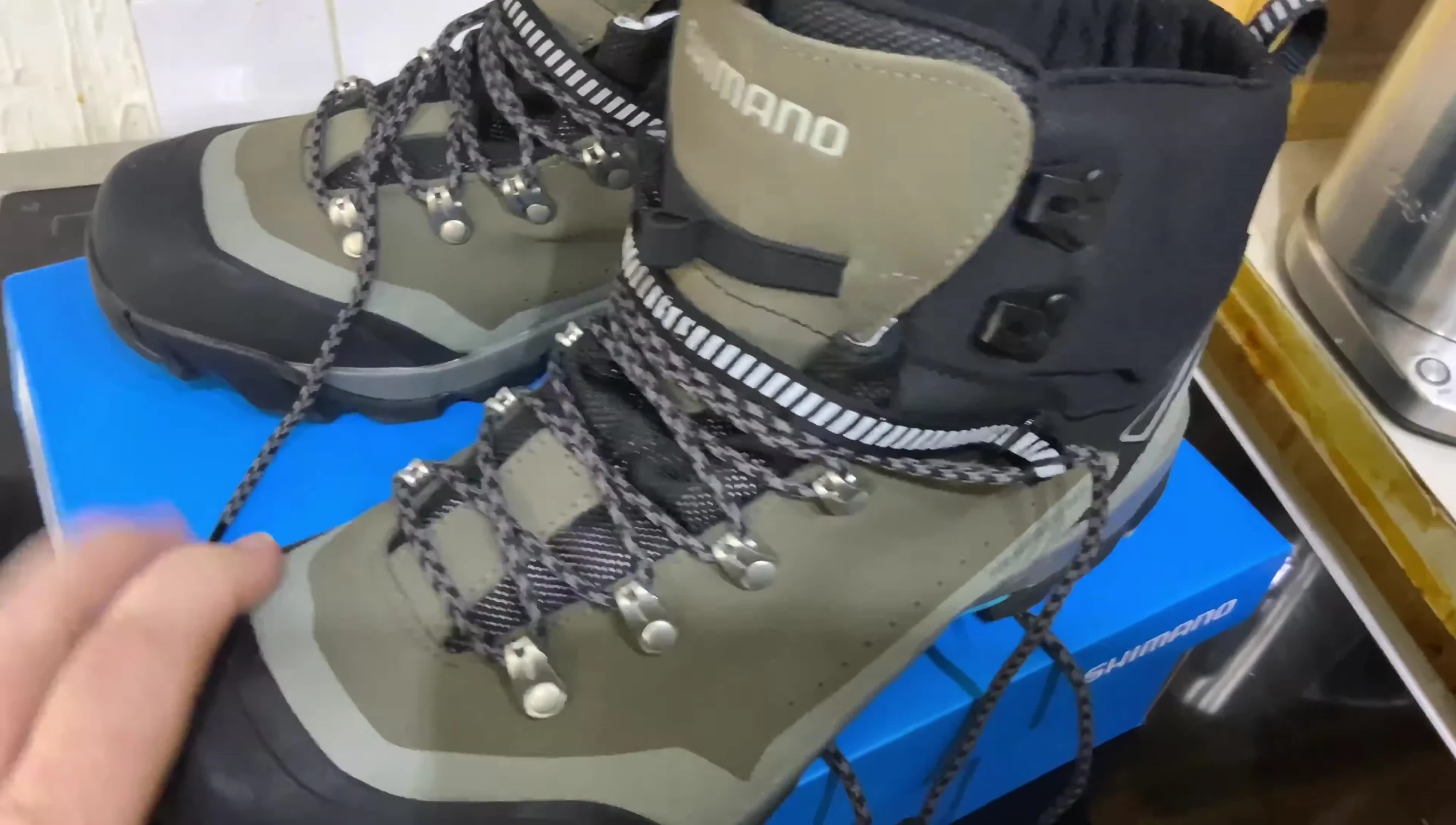 Shot showing the shoe size label