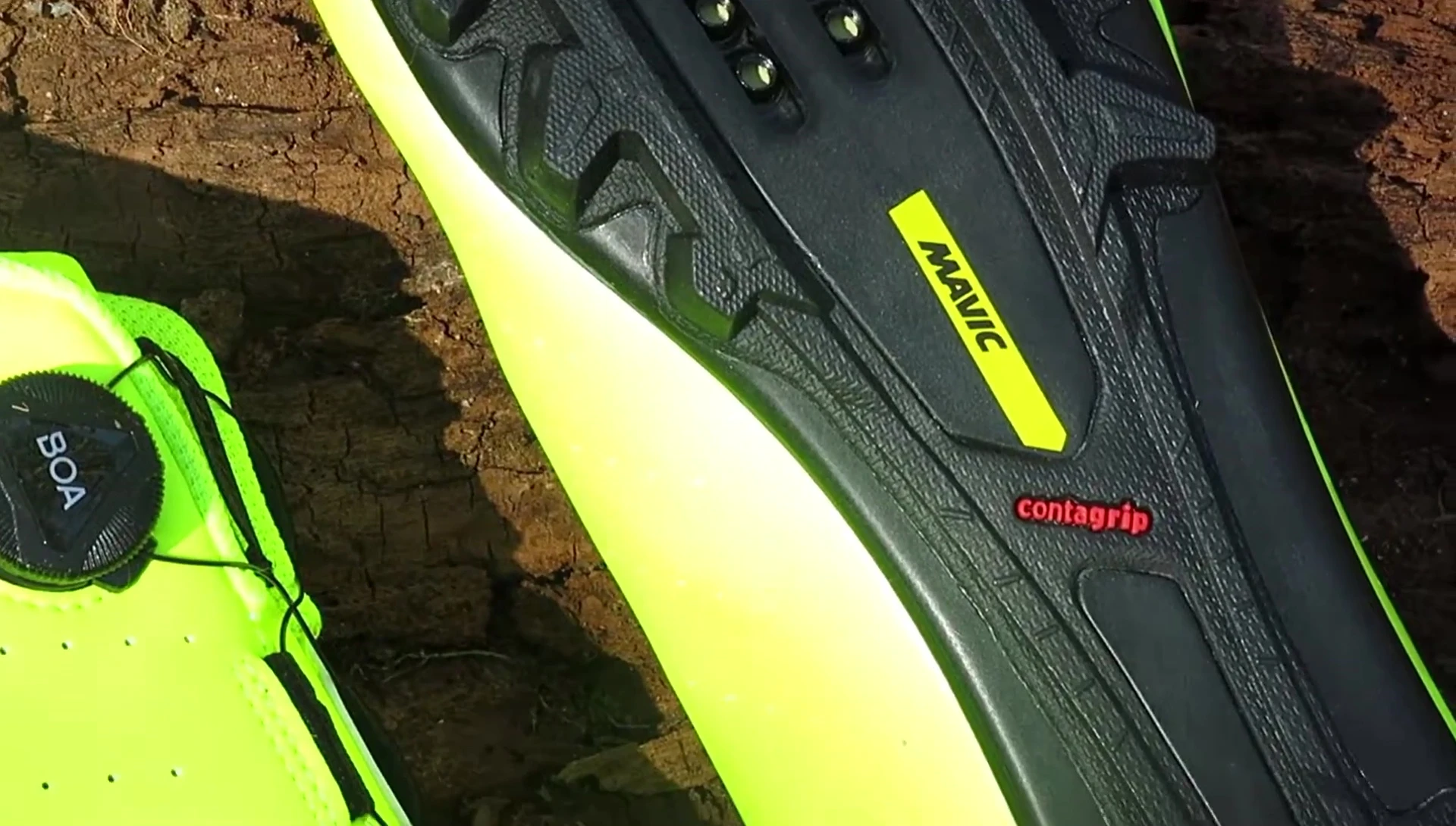 Shot of the shoe's sole, highlighting the tread pattern and Contagrip technology.