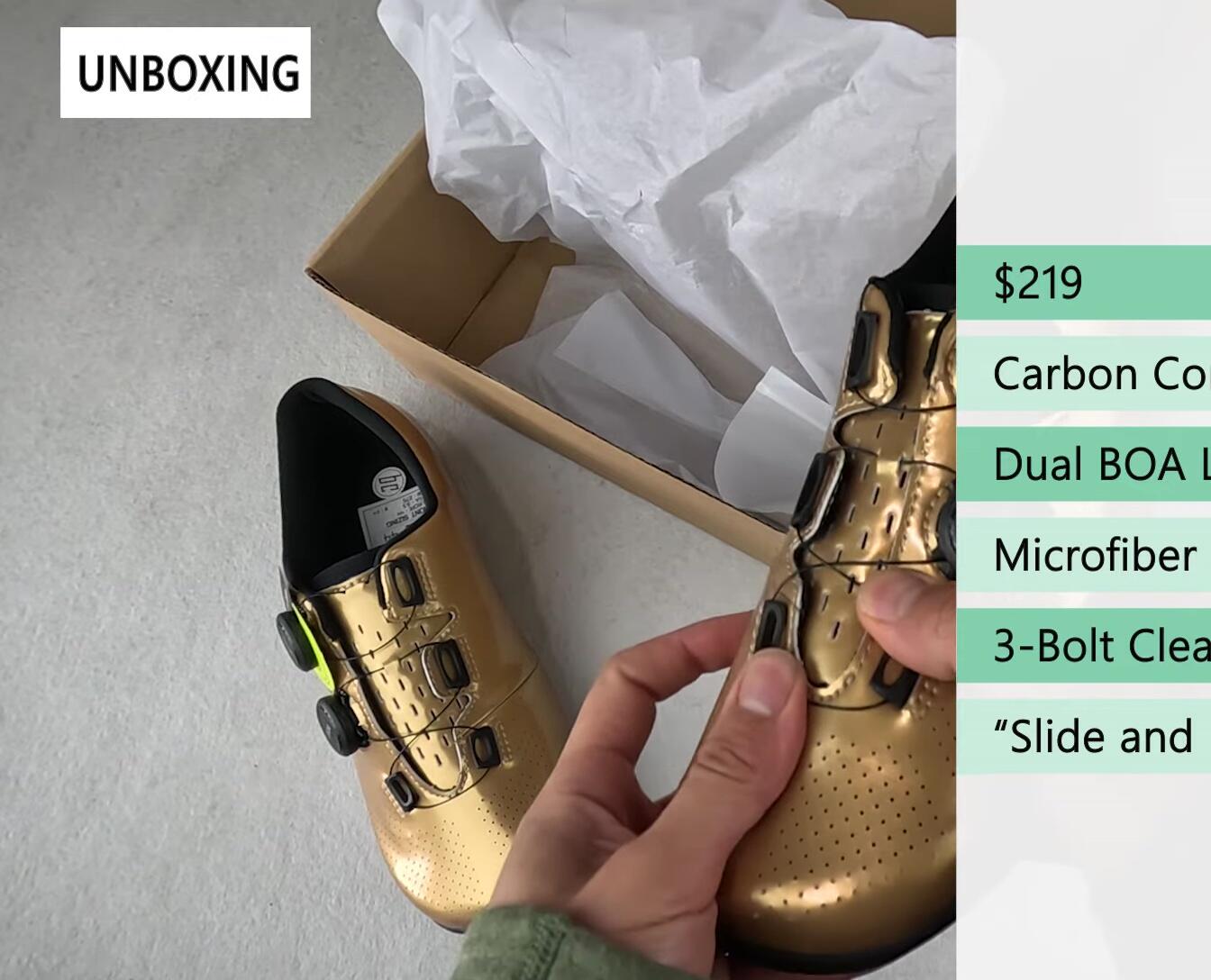 Close-up of the shoe's microfiber upper