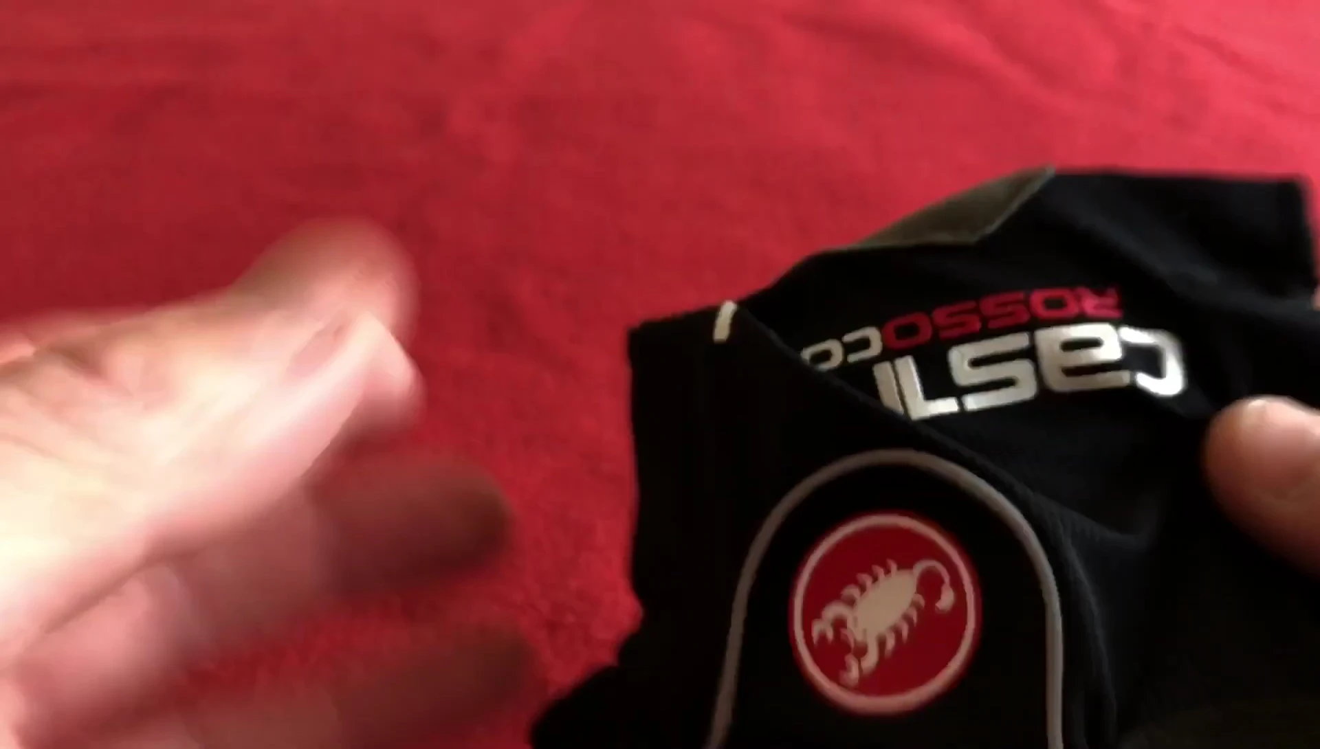 Close-up of the lightweight and stretchy glove material