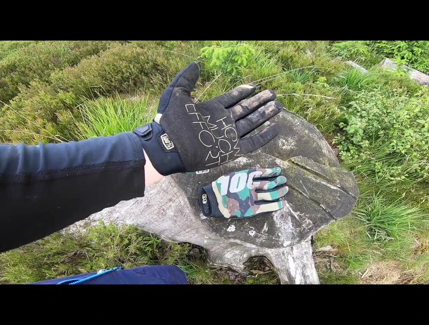 The speaker giving a positive overall assessment of the gloves.