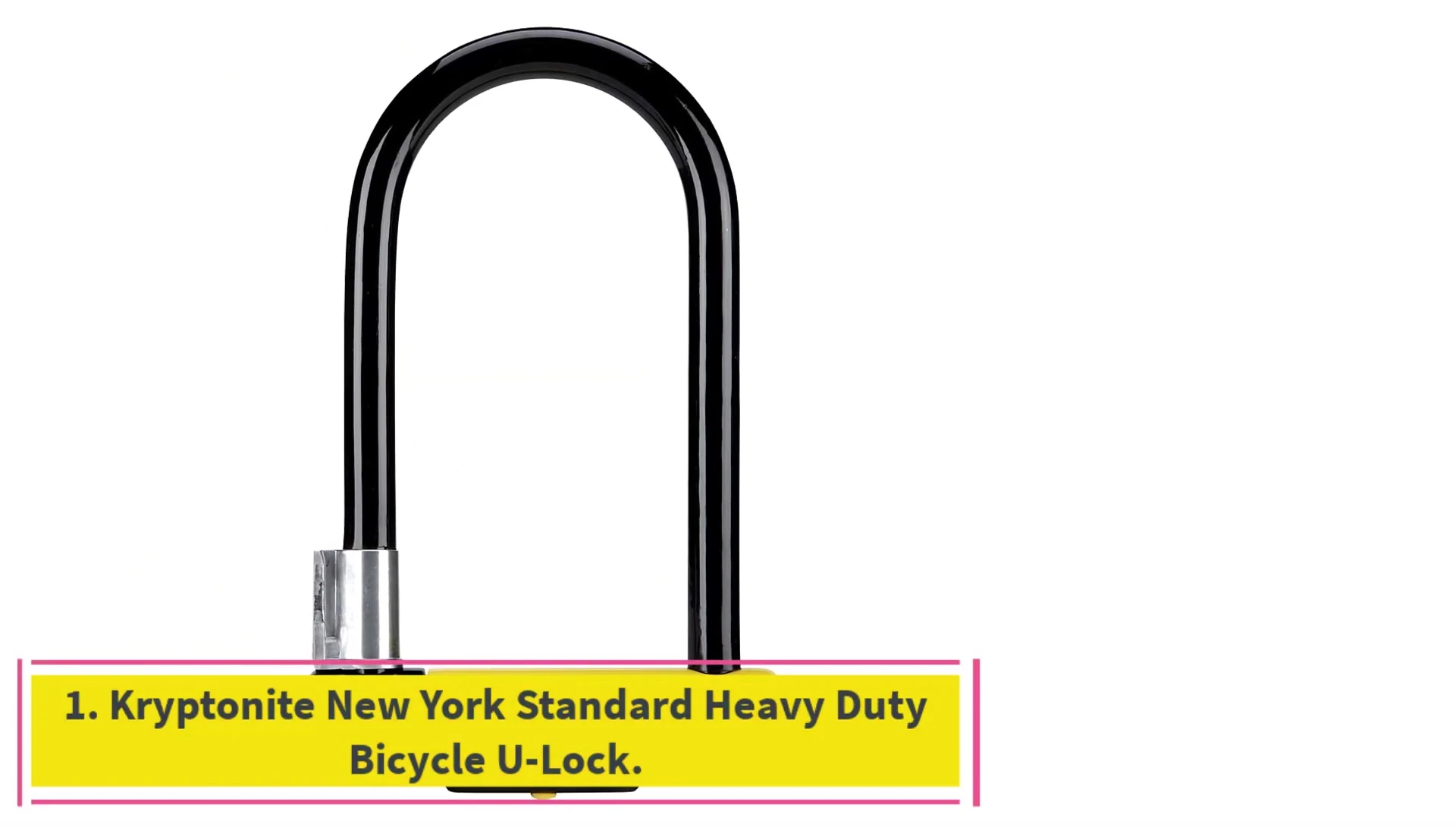 Close-up of the Kryptonite New York Standard U-lock