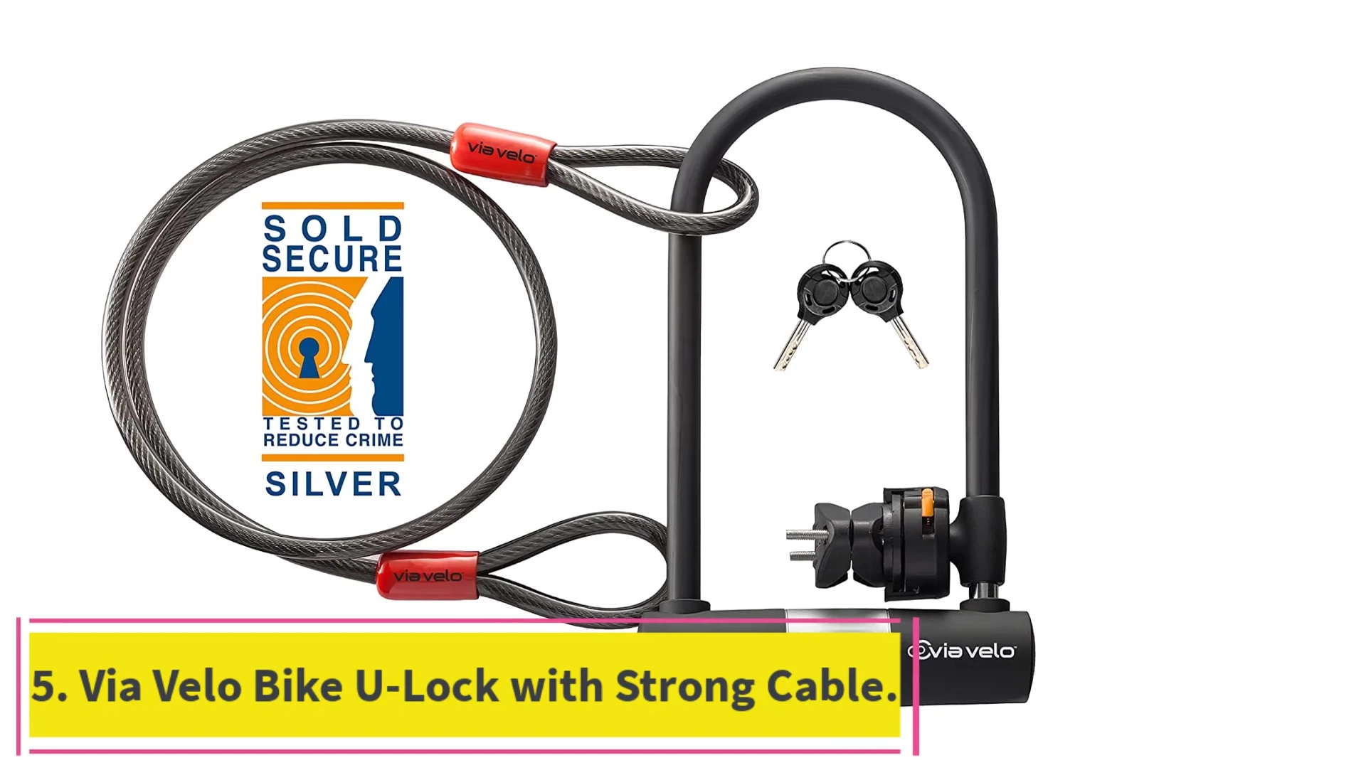 The Avelo bike U-lock with cable
