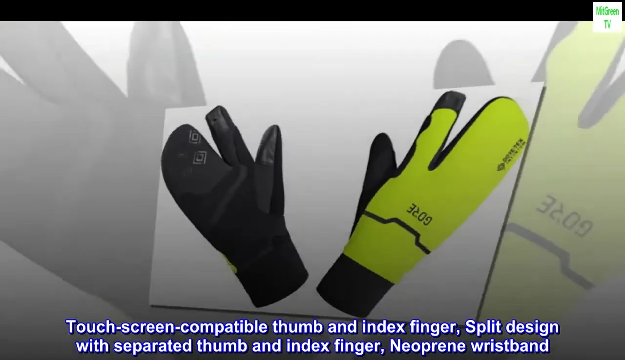 A view of the neoprene wristband on the gloves.