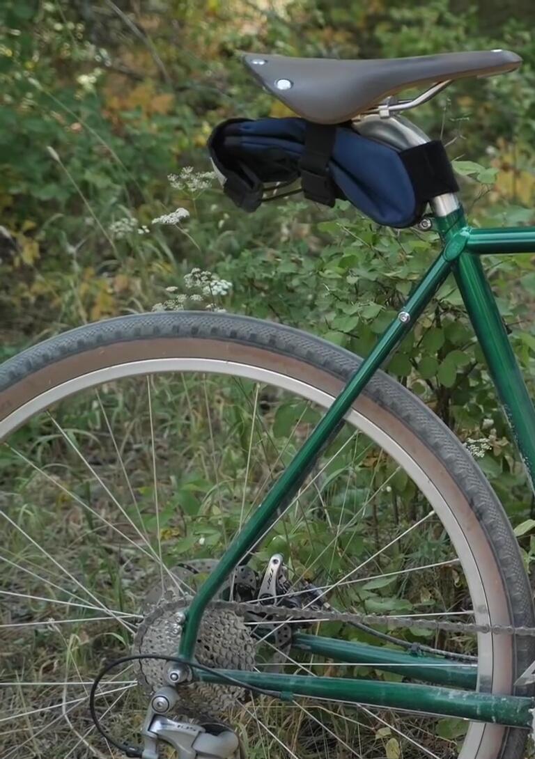 Hermosa panniers mounted on a front rack.