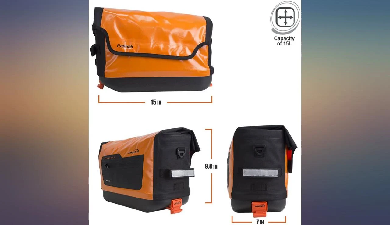 The reviewer pointing out the tight side zipper pocket.