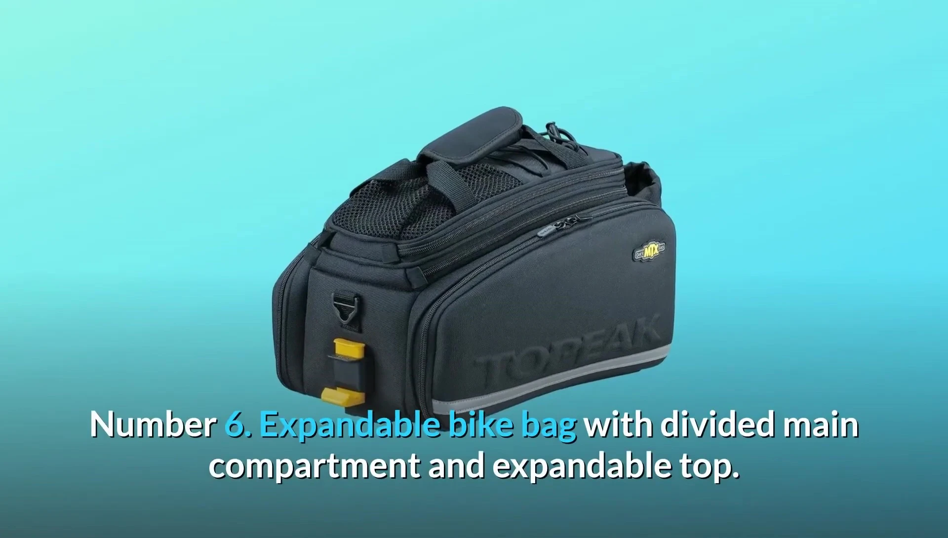 The divided main compartment and expandable top