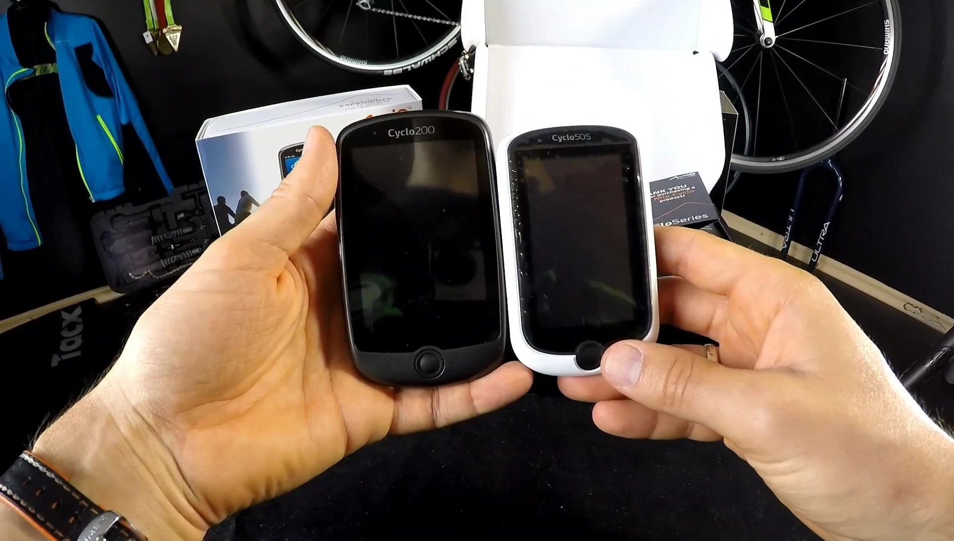 Comparison shot of both Mio Cyclo devices