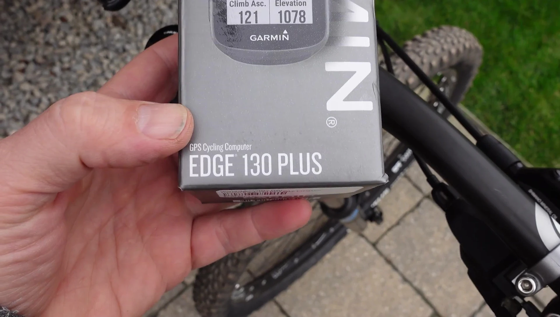 The Garmin Edge 130 Plus box and contents.