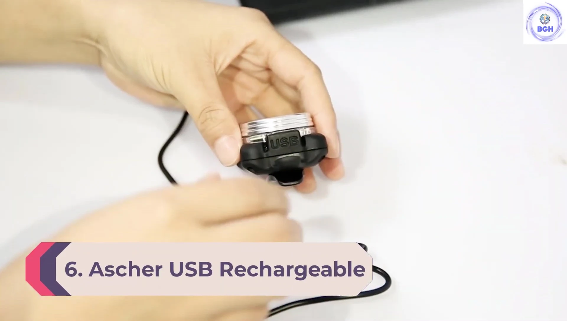 Azure USB Rechargeable Bike Light Set