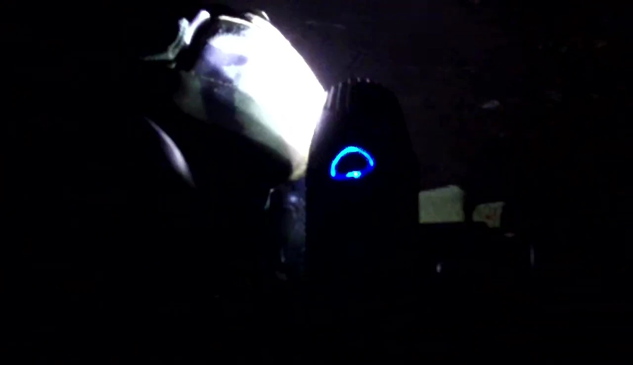 The light in action at night