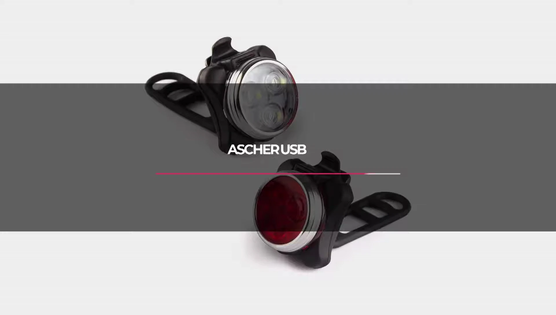 A&J USB rechargeable bike lights