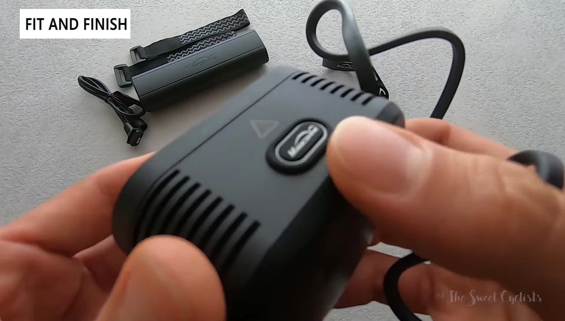 The single button interface on the light head