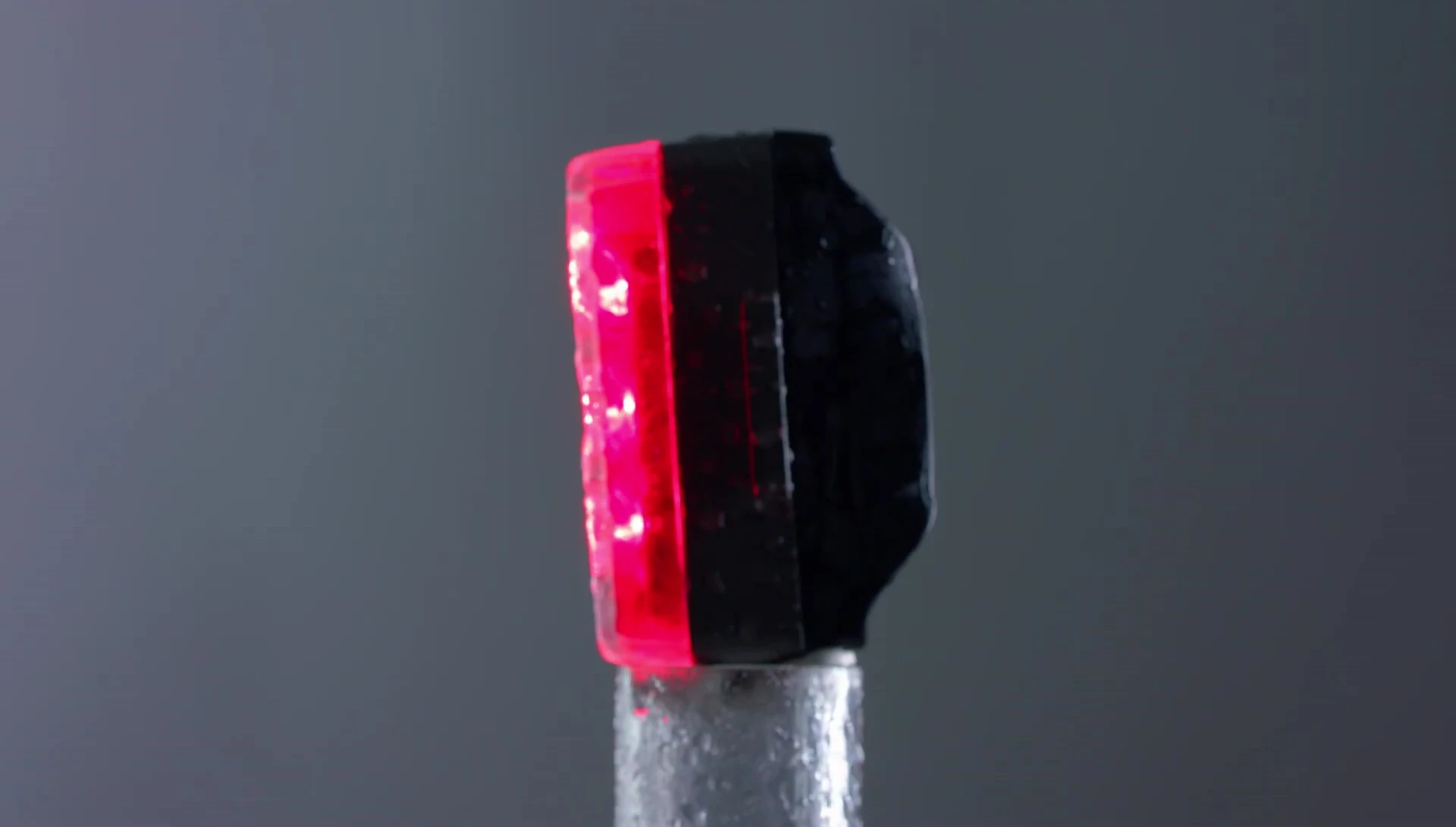 Close-up of the light's aluminum body