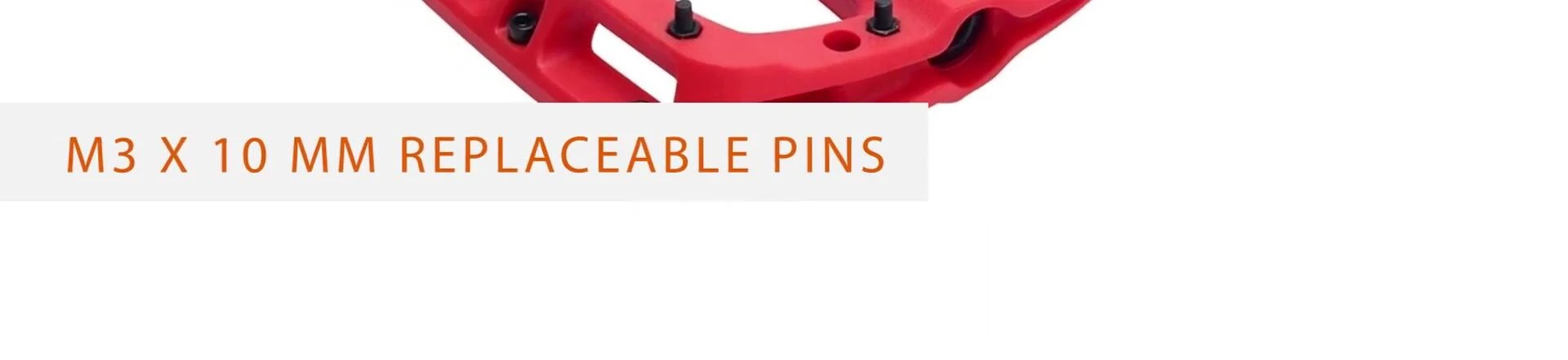 Showing the replaceable pins on the HDPF3 pedals