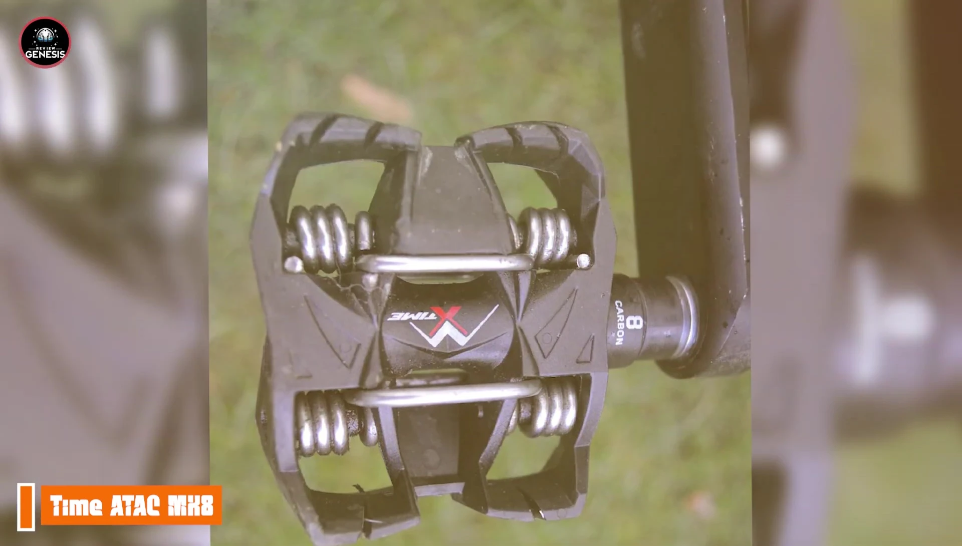 Time Attack MX 8 pedals in action on a muddy trail