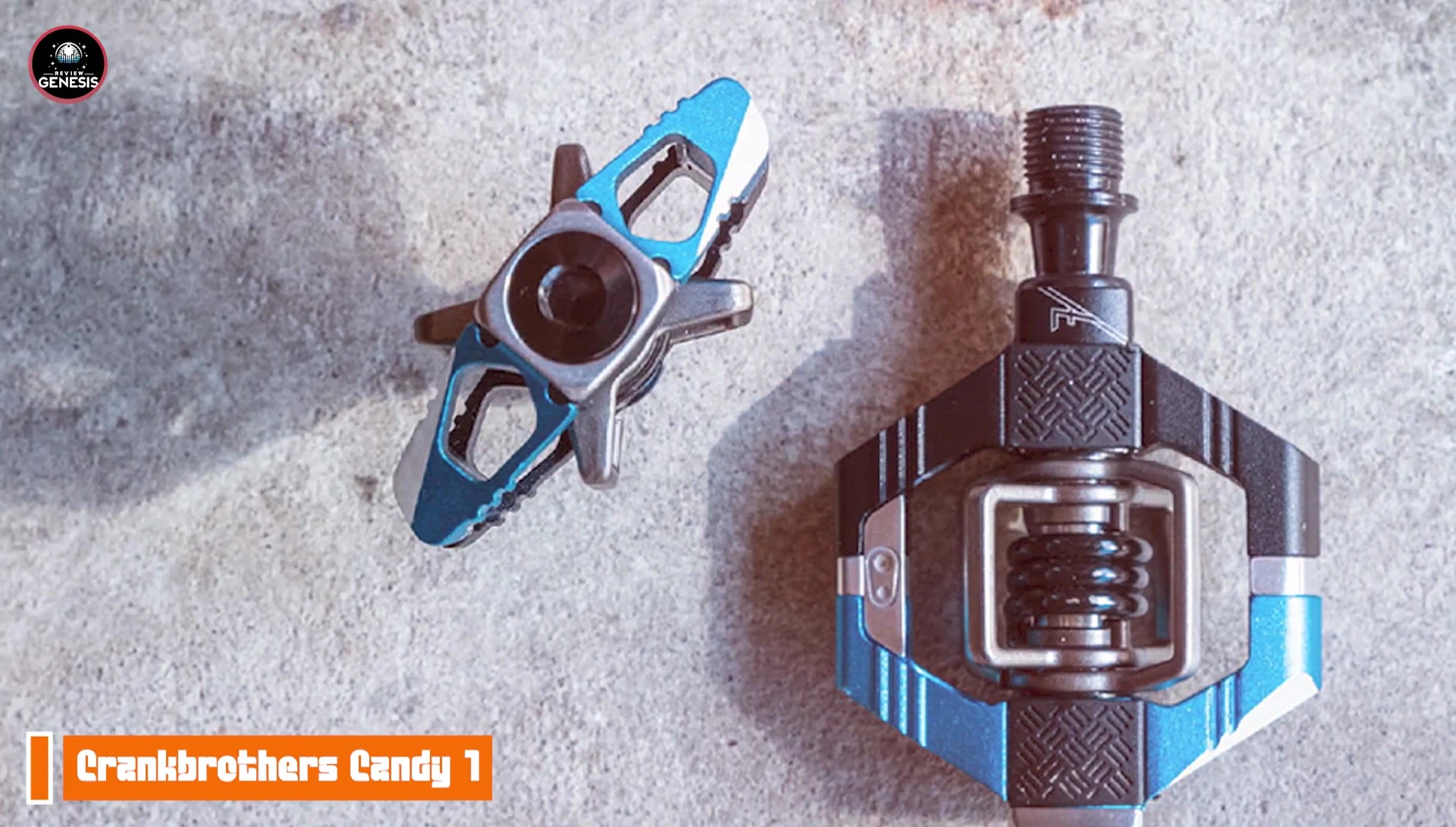 Detail of the Crankbrothers Candy 7 pedal's open design