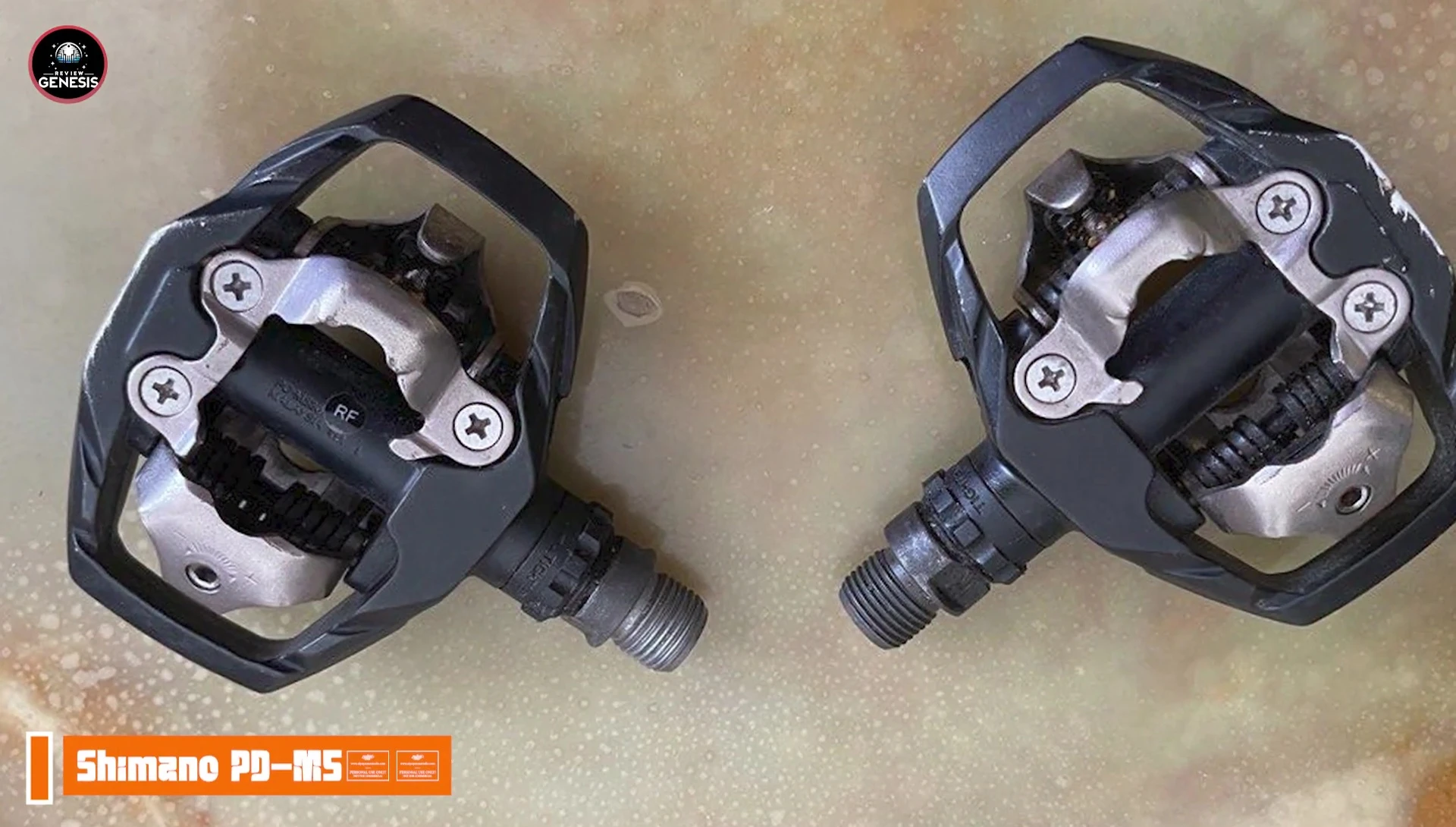 Shimano Deore M530 pedals shown