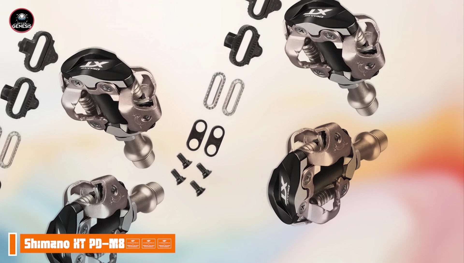 Shimano XTR M8100 pedals showing wide platform