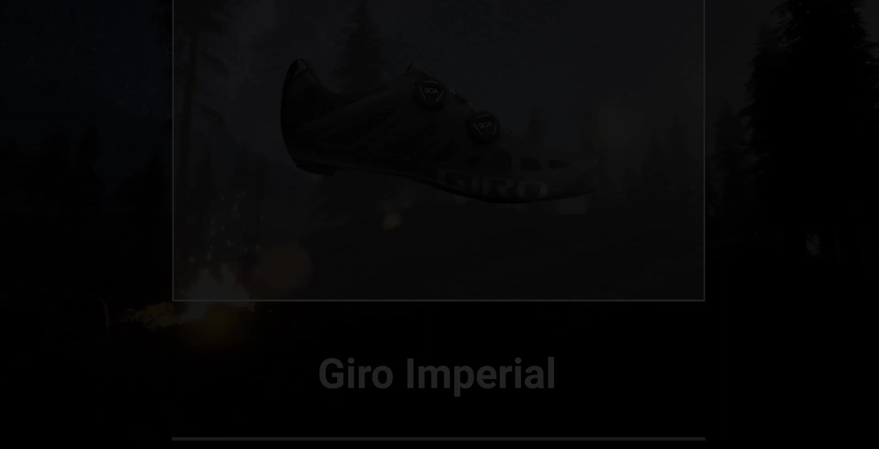 Close-up of the Giro Imperial cycling shoe.