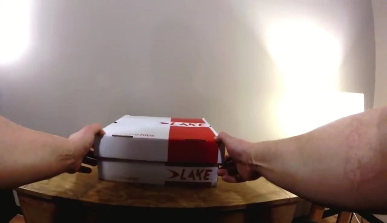 Screenshot showing the excitement upon receiving the shoes.