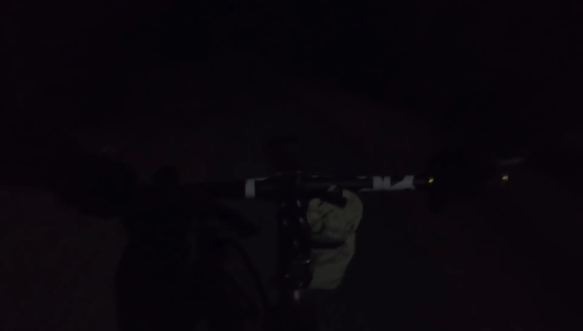 Night ride on an unlit trail