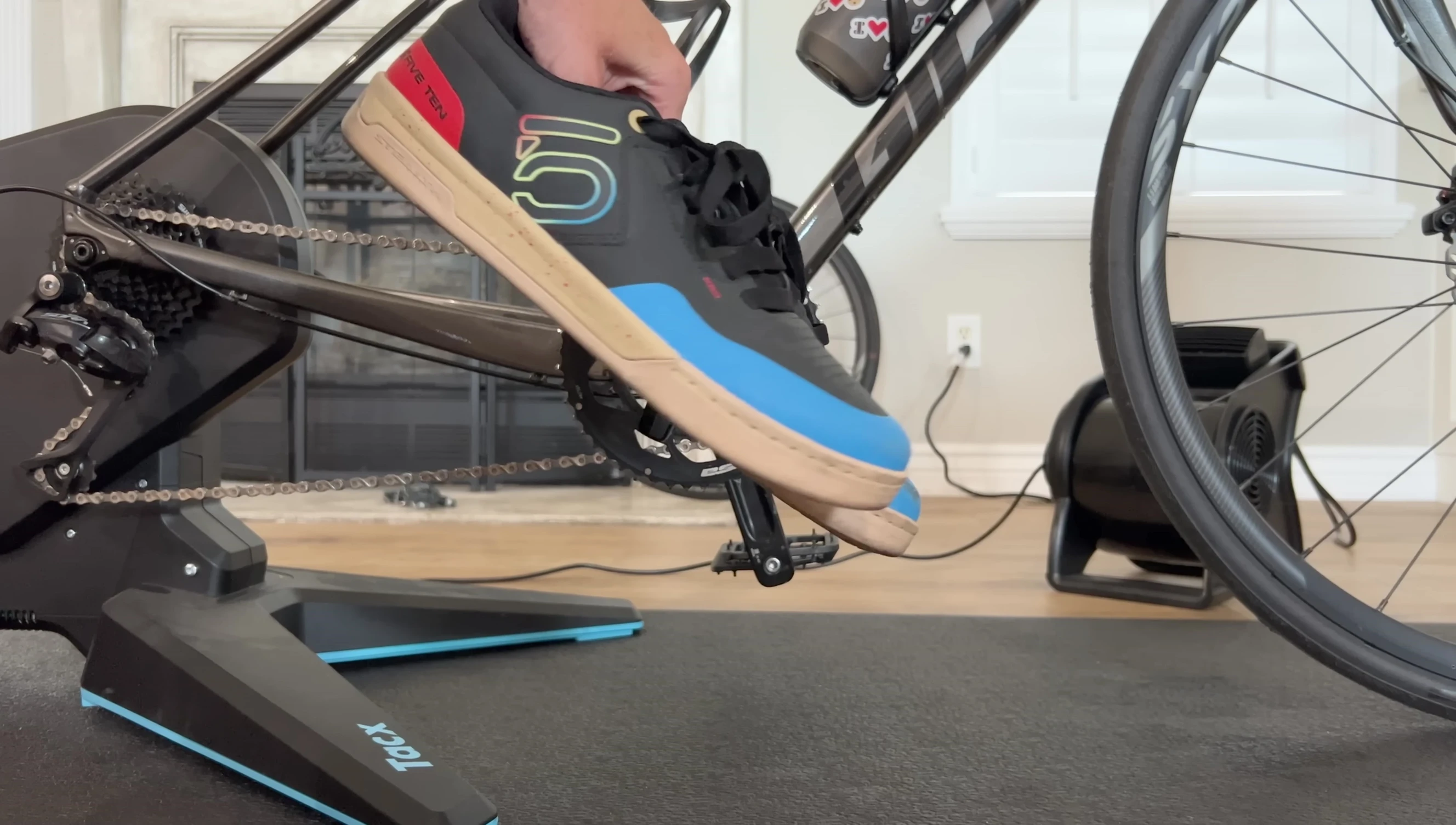 Sprint test with mountain bike shoes
