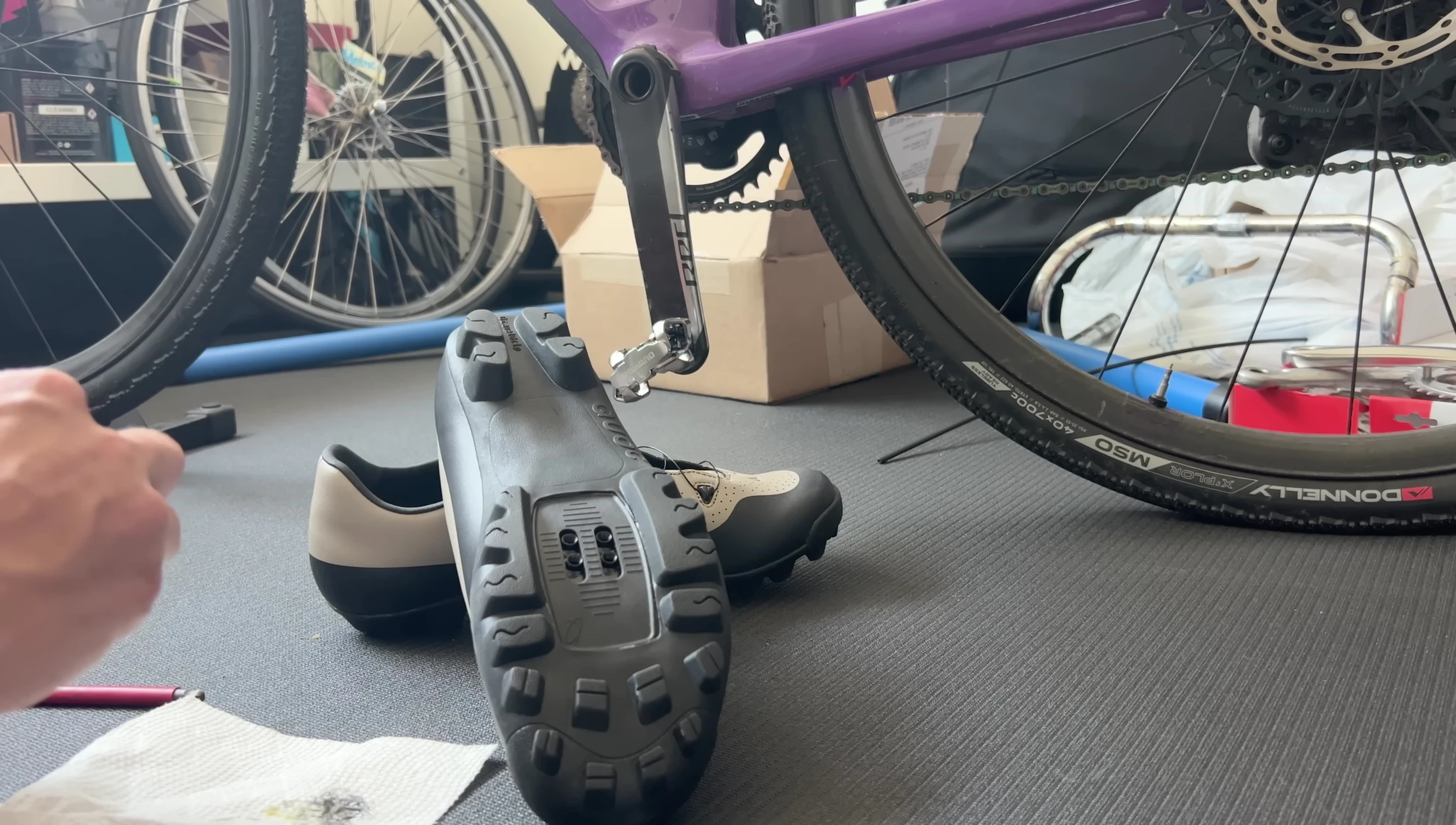 The reviewer wearing the Quoc Grand Tourer 2 shoes