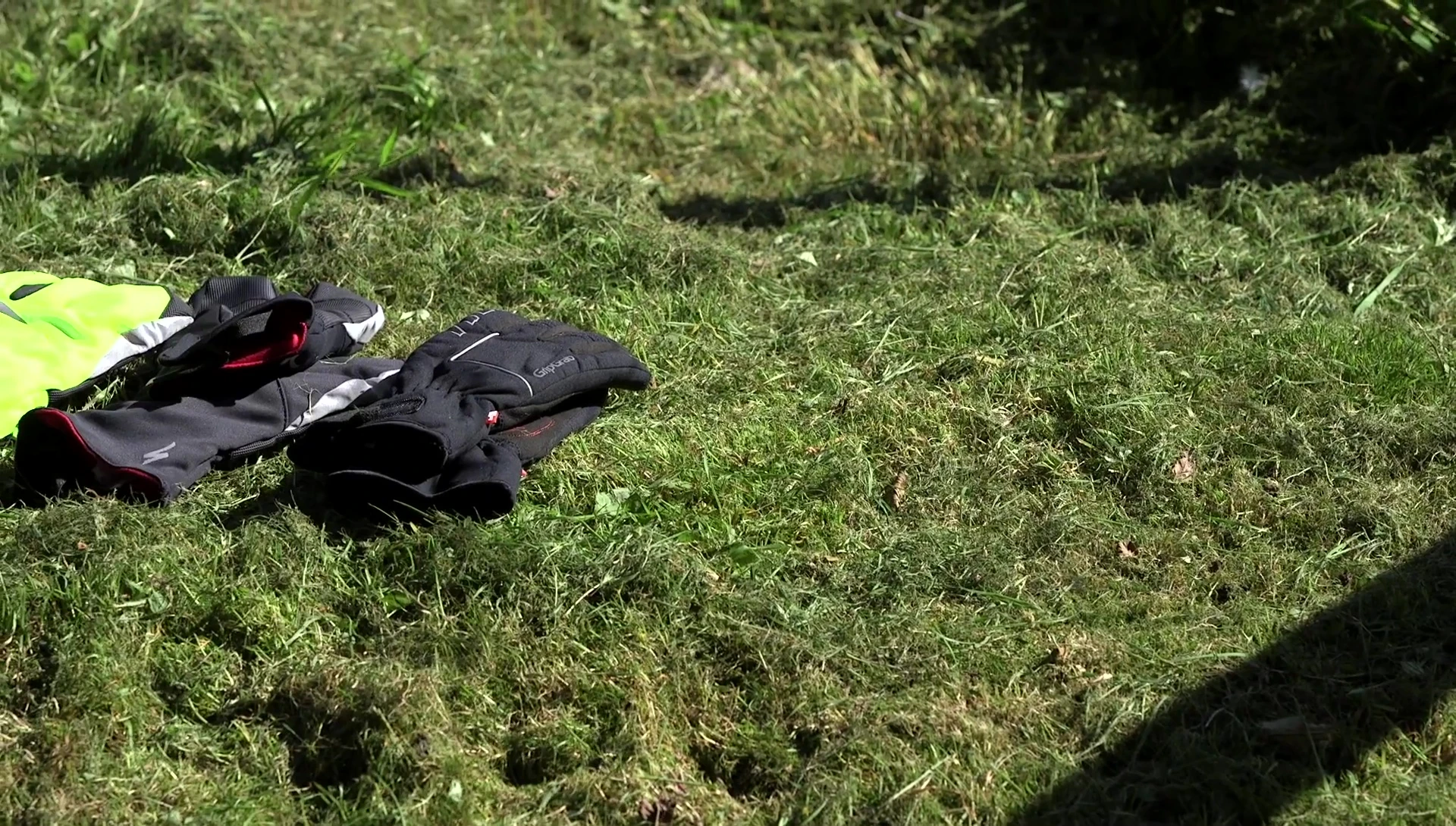 Close-up of windproof gloves