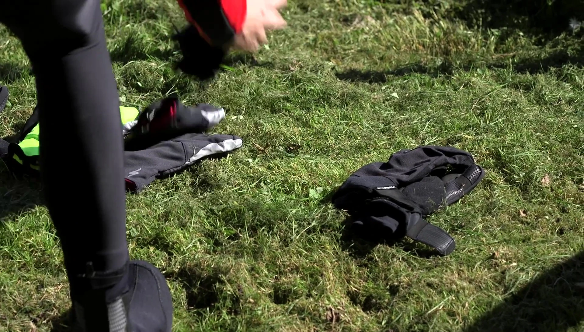 Detail shot of glove insulation