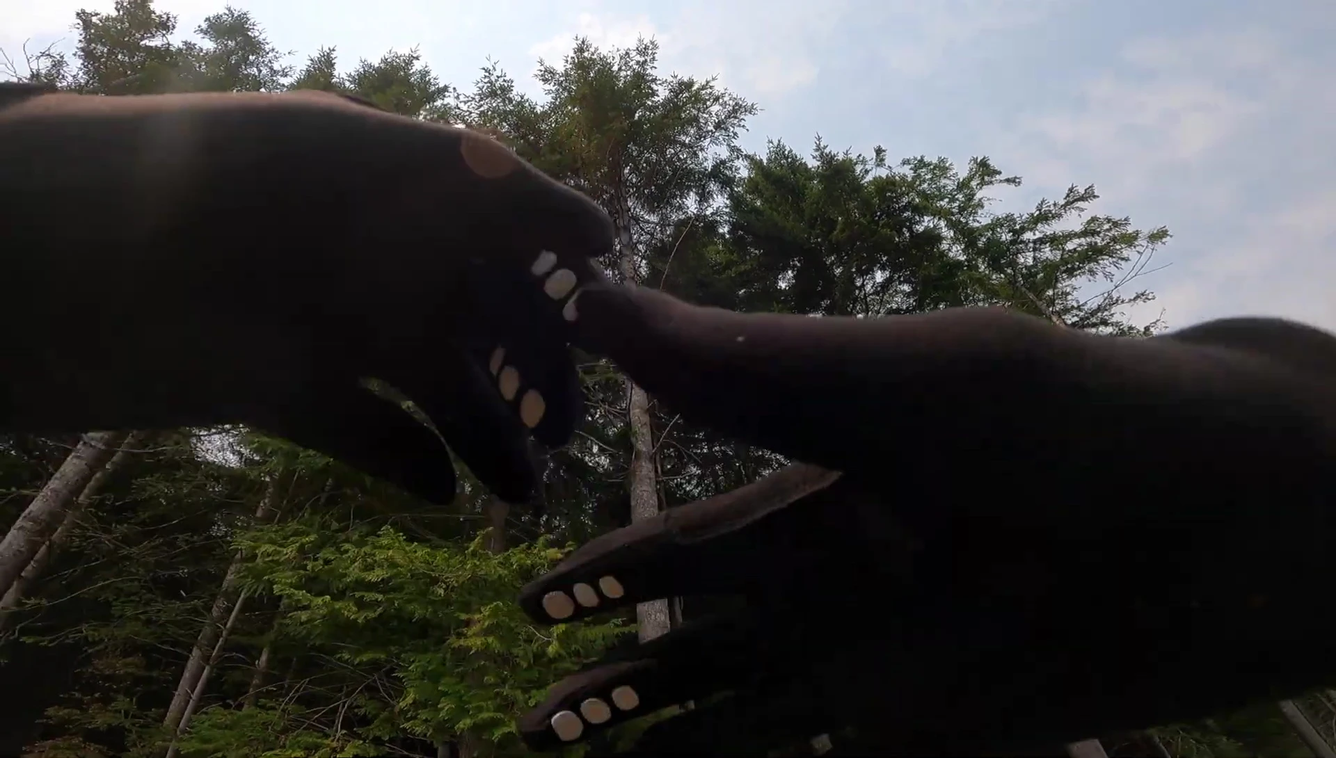 Illustrative shot emphasizing the glove's thickness