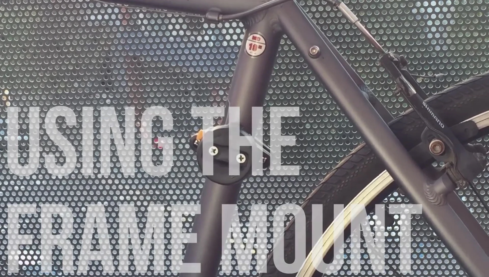 The frame mount shown in the video.