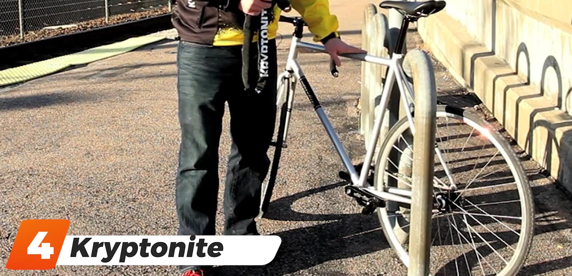 The Kryptonite Kryptolok Series 4 chain lock shown.