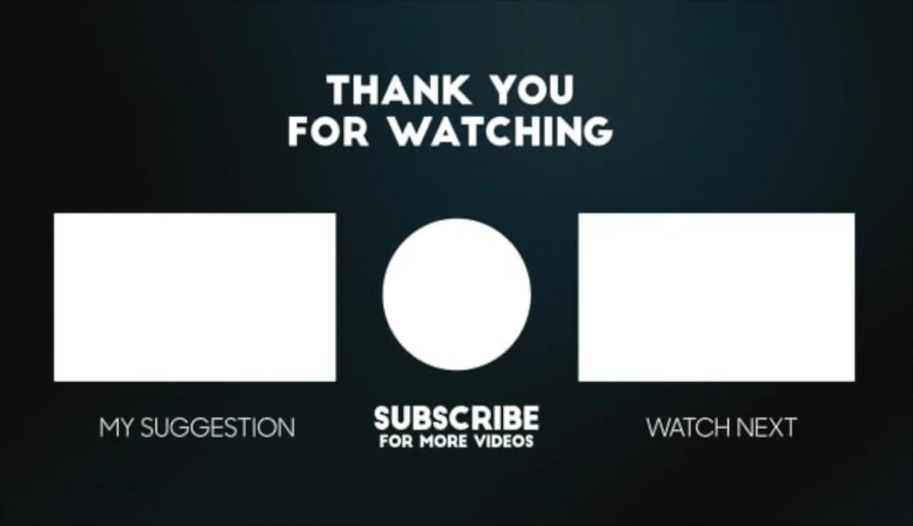 End screen of the video