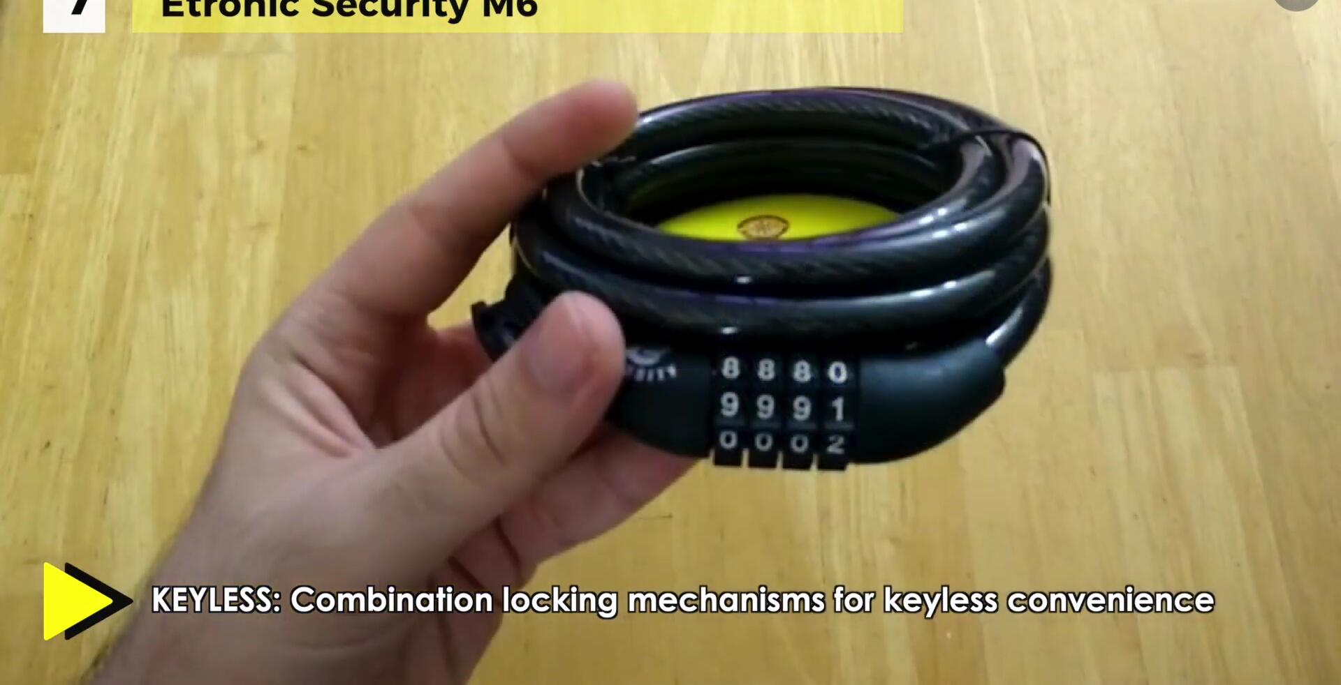 Close-up of the E-Tronic Security M6 cable length