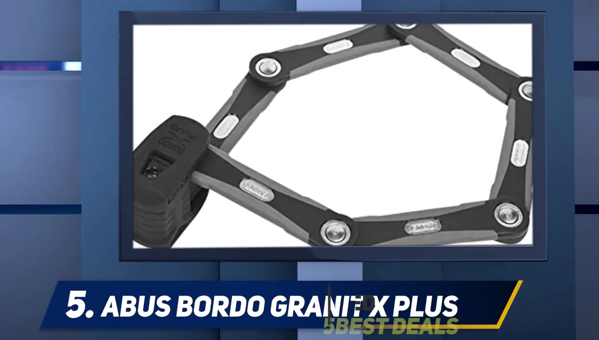 The folded Bus Sporto Granite X Plus lock demonstrating its compact size.