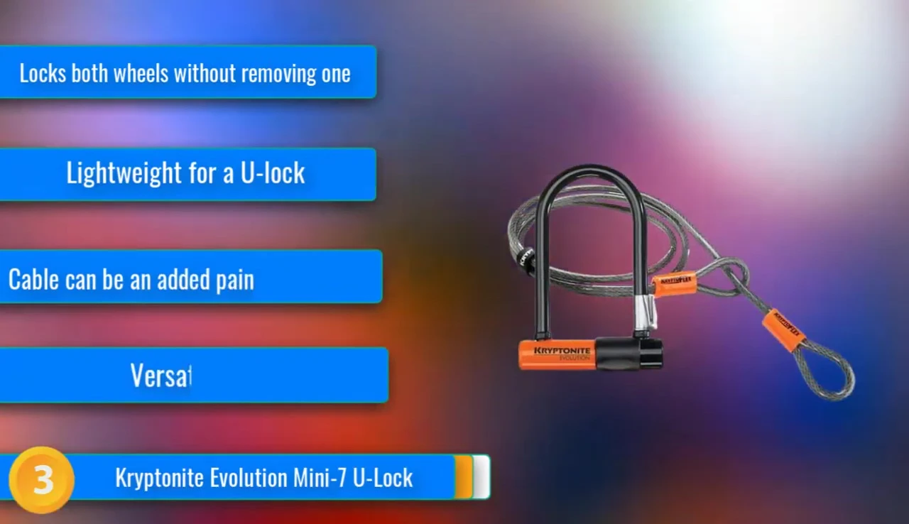 U-lock and cable wrapped around a bike