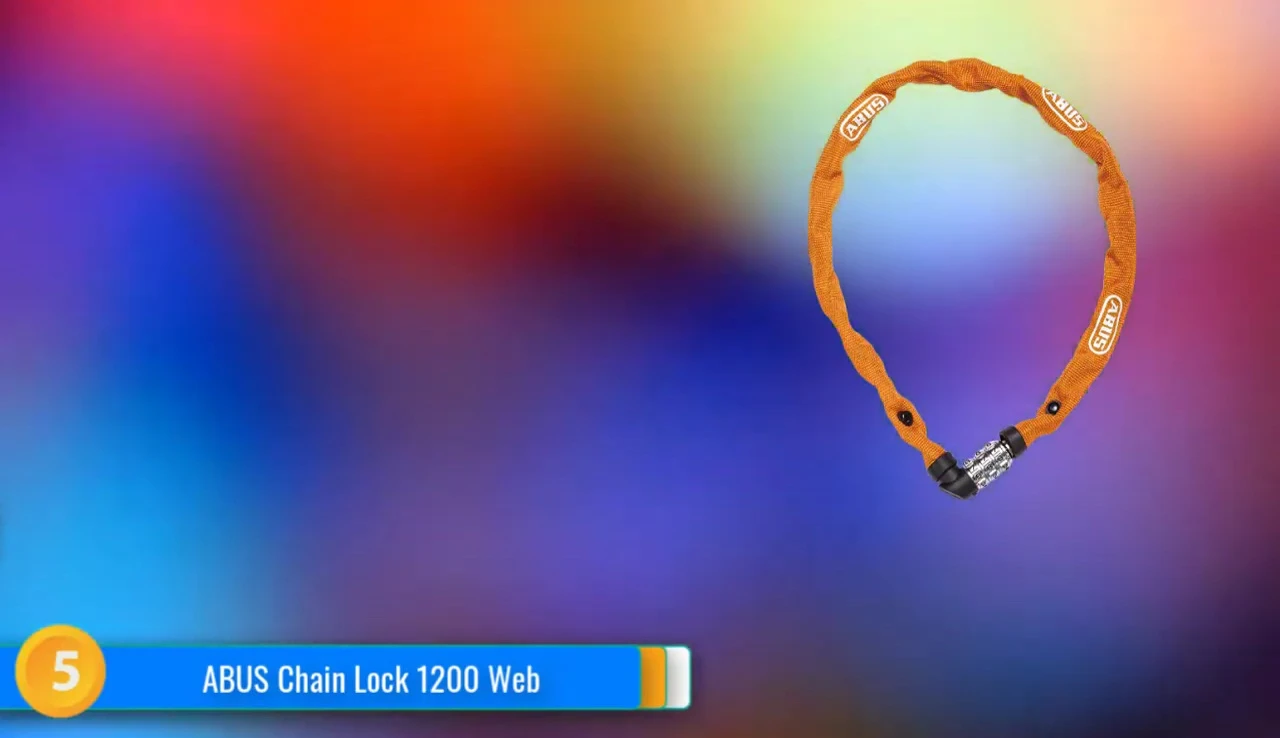 Chain lock wrapped around a bike seat post