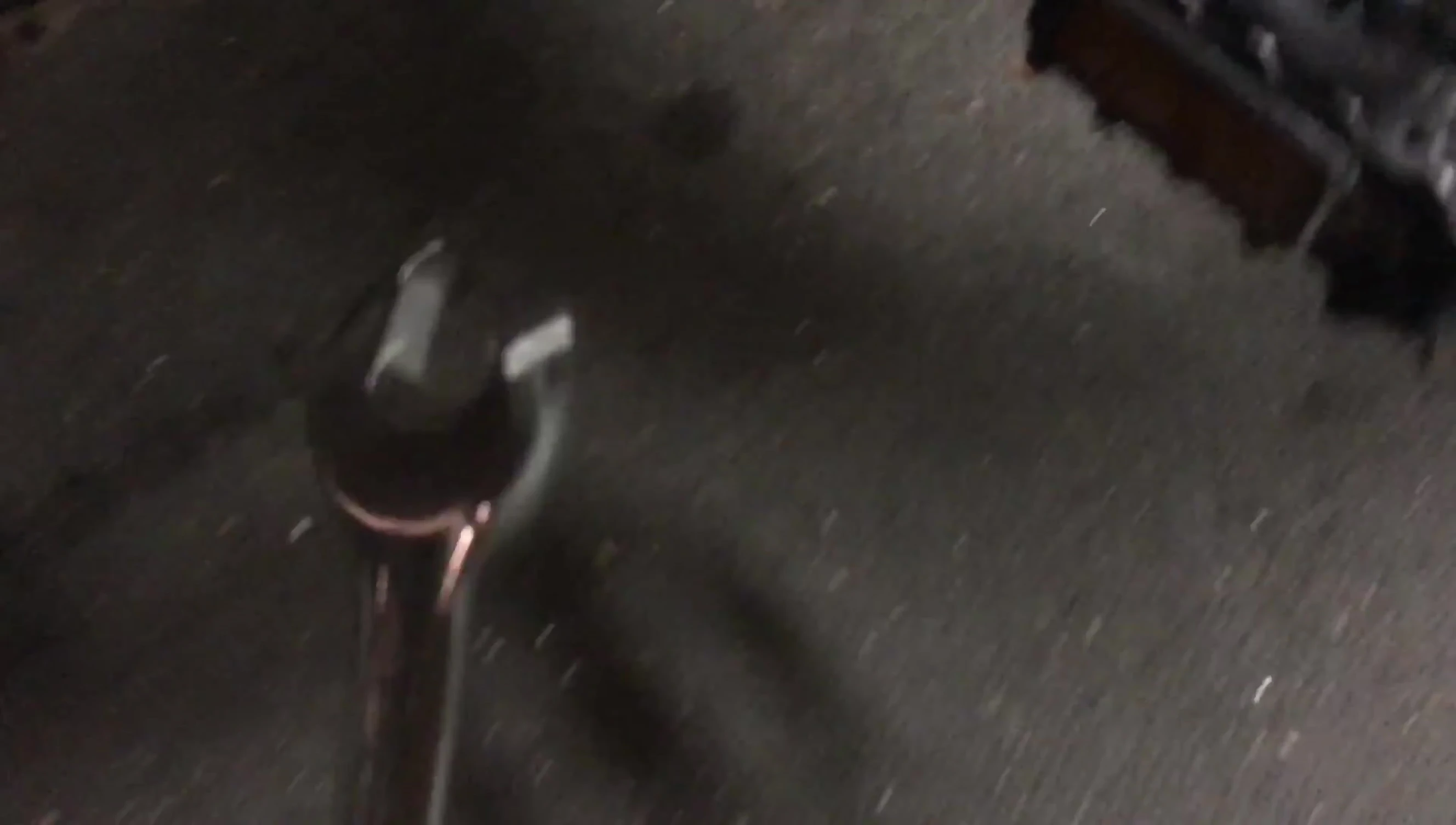 Close-up of the hex nut on a mountain bike pedal.