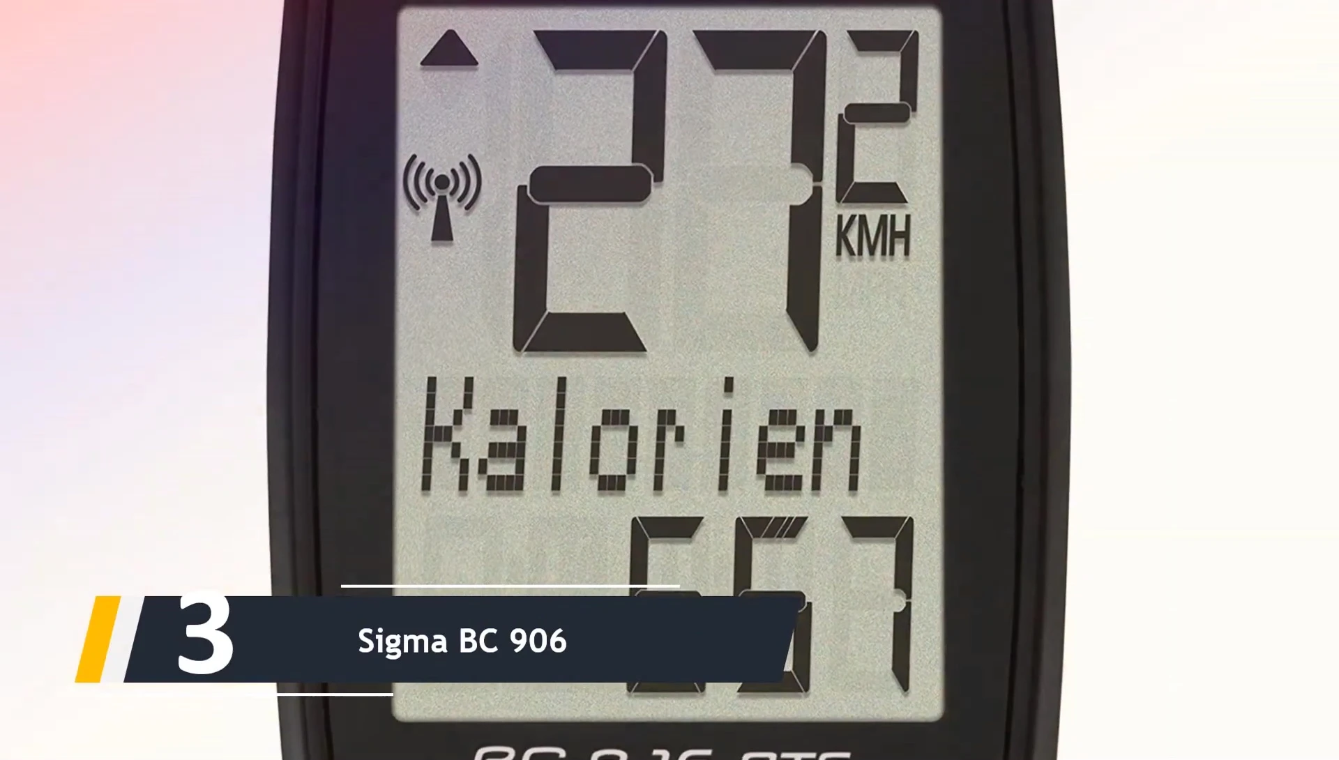 Sigma RC 906 Cycle Computer showcasing its compact size