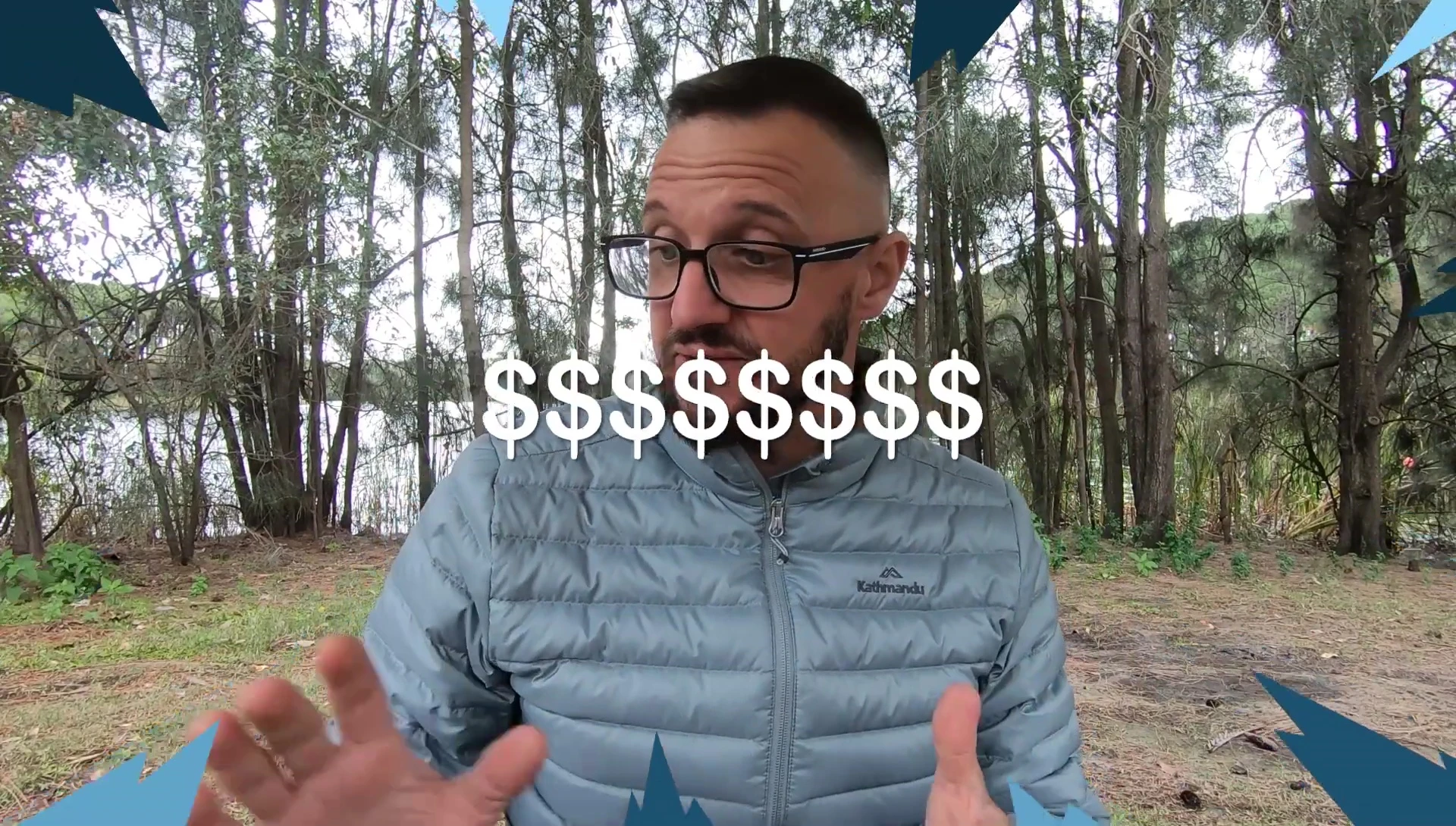 The speaker is mentioning the price of the jacket and pants